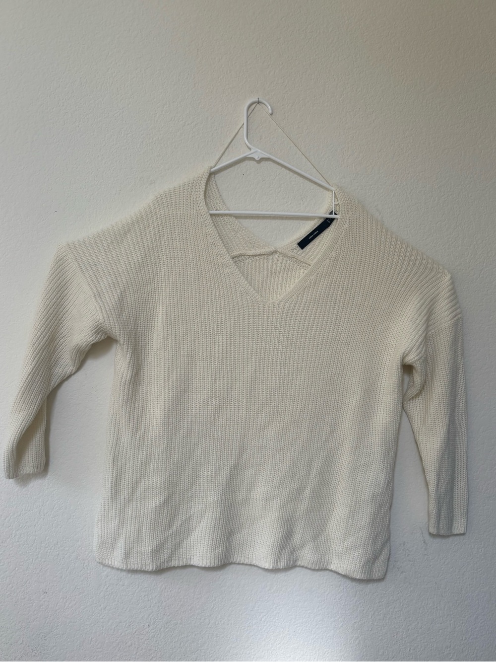 VERO MODA Curve Ivory V-Neck Knit Sweater Women’s 2XL